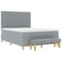 Cama con Canapé con Colchón y Banco Gris Claro 140x190 cm Tela | Foro24.es | Tu tienda online para hogar, jardín y más Foro24.es