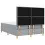 Cama con Canapé con Colchón y Banco Gris Claro 140x190 cm Tela | Foro24.es | Tu tienda online para hogar, jardín y más Foro24.es
