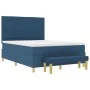 Cama con Base de Muelles con Colchón y Banco Azul 140x190 cm Tela | Foro24.es | Tu tienda online para hogar, jardín y más Foro24.es