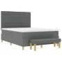 Cama con Base con Colchón y Banco Gris Oscuro 140x200 cm Tela | Foro24.es | Tu tienda online para hogar, jardín y más Foro24.es