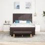 Cama con base de resortes con colchón y banco marrón oscuro 160x200 cm tela | Foro24.es | Tu tienda online para hogar, jardín y más Foro24.es
