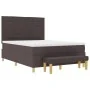 Cama con base de resortes con colchón y banco marrón oscuro 160x200 cm tela | Foro24.es | Tu tienda online para hogar, jardín y más Foro24.es