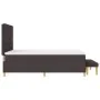 Cama con base de resortes con colchón y banco marrón oscuro 160x200 cm tela | Foro24.es | Tu tienda online para hogar, jardín y más Foro24.es