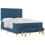 Cama con somier con colchón y banco azul 160x200 cm de tela | Foro24.es | Tu tienda online para hogar, jardín y más Foro24.es
