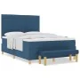 Cama con somier con colchón y banco azul 160x200 cm de tela | Foro24.es | Tu tienda online para hogar, jardín y más Foro24.es