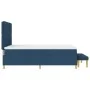 Cama con somier con colchón y banco azul 160x200 cm de tela | Foro24.es | Tu tienda online para hogar, jardín y más Foro24.es