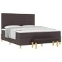 Cama Box Spring con colchón y banco Marrón Oscuro 180x200 cm Tela von , Betten und Lattenroste - Ref: Foro24-3344243, Preis: ...