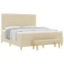 Cama Box Spring con Colchón y Banco Crema 180x200 cm Tela | Foro24.es | Tu tienda online para hogar, jardín y más Foro24.es
