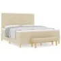 Cama Box Spring con Colchón y Banco Crema 180x200 cm Tela | Foro24.es | Tu tienda online para hogar, jardín y más Foro24.es