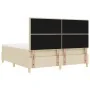 Cama Box Spring con Colchón y Banco Crema 180x200 cm Tela | Foro24.es | Tu tienda online para hogar, jardín y más Foro24.es