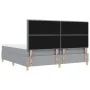 Cama Box Spring con colchón y banco Gris Claro 200x200 cm Tela | Foro24.es | Tu tienda online para hogar, jardín y más Foro24.es