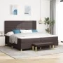 Cama Box Spring con Colchón y Banco Marrón Oscuro 200x200 cm Tela | Foro24.es | Tu tienda online para hogar, jardín y más Foro24.es