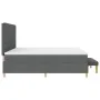 Cama con somier con colchón y banco gris oscuro 200x200 cm de tela | Foro24.es | Tu tienda online para hogar, jardín y más Foro24.es