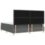 Cama con somier con colchón y banco gris oscuro 200x200 cm de tela | Foro24.es | Tu tienda online para hogar, jardín y más Foro24.es