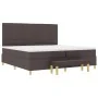 Cama Box Spring con Colchón y Banco Marrón Oscuro 200x200 cm Tela | Foro24.es | Tu tienda online para hogar, jardín y más Foro24.es