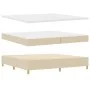 Cama con somier y colchón con banco Crema 200x200 cm Tela | Foro24.es | Tu tienda online para hogar, jardín y más Foro24.es