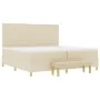 Cama con somier y colchón con banco Crema 200x200 cm Tela | Foro24.es | Tu tienda online para hogar, jardín y más Foro24.es