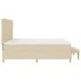 Cama con somier y colchón con banco Crema 200x200 cm Tela | Foro24.es | Tu tienda online para hogar, jardín y más Foro24.es