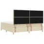 Cama con somier y colchón con banco Crema 200x200 cm Tela | Foro24.es | Tu tienda online para hogar, jardín y más Foro24.es