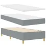 Cama Box Spring con Colchón y Banco Gris Claro 90x200 cm Tela | Foro24.es | Tu tienda online para hogar, jardín y más Foro24.es