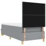Cama Box Spring con Colchón y Banco Gris Claro 90x200 cm Tela | Foro24.es | Tu tienda online para hogar, jardín y más Foro24.es