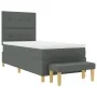 Cama Box Spring con colchón y banco Gris Oscuro 90x200 cm Tela | Foro24.es | Tu tienda online para hogar, jardín y más Foro24.es