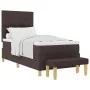 Cama Box Spring con colchón y banco Marrón Oscuro 90x200 cm Tela | Foro24.es | Tu tienda online para hogar, jardín y más Foro24.es