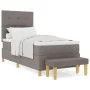 Cama con Somier con Colchón y Banco Taupe 100x200 cm Tela by , Beds and slatted bases - Ref: Foro24-3344279, Price: 407,38 €,...