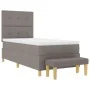 Cama con Somier con Colchón y Banco Taupe 100x200 cm Tela by , Beds and slatted bases - Ref: Foro24-3344279, Price: 407,38 €,...