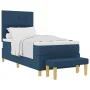 Cama Box Spring con Colchón y Banco Azul 100x200 cm Tela | Foro24.es | Tu tienda online para hogar, jardín y más Foro24.es