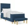 Cama Box Spring con Colchón y Banco Azul 100x200 cm Tela | Foro24.es | Tu tienda online para hogar, jardín y más Foro24.es