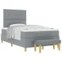 Cama Box Spring con colchón y banco Gris Claro 120x200 cm Tela de , Camas y somieres - Ref: Foro24-3344289, Precio: 465,64 €,...