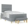 Cama Box Spring con colchón y banco Gris Claro 120x200 cm Tela de , Camas y somieres - Ref: Foro24-3344289, Precio: 465,64 €,...