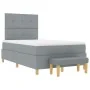 Cama Box Spring con colchón y banco Gris Claro 120x200 cm Tela de , Camas y somieres - Ref: Foro24-3344289, Precio: 465,64 €,...