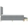 Cama Box Spring con colchón y banco Gris Claro 120x200 cm Tela de , Camas y somieres - Ref: Foro24-3344289, Precio: 465,64 €,...