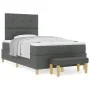 Cama Box Spring con colchón y banco Gris Oscuro 120x200 cm Tela by , Beds and slatted bases - Ref: Foro24-3344290, Price: 431...