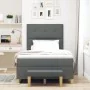 Cama Box Spring con colchón y banco Gris Oscuro 120x200 cm Tela by , Beds and slatted bases - Ref: Foro24-3344290, Price: 431...