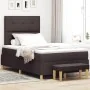 Cama Box Spring con colchón y banco marrón oscuro 120x200 cm de tela | Foro24.es | Tu tienda online para hogar, jardín y más Foro24.es