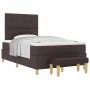 Cama Box Spring con colchón y banco marrón oscuro 120x200 cm de tela | Foro24.es | Tu tienda online para hogar, jardín y más Foro24.es