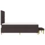 Cama Box Spring con colchón y banco marrón oscuro 120x200 cm de tela | Foro24.es | Tu tienda online para hogar, jardín y más Foro24.es