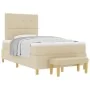 Cama Box Spring con colchón y banco Crema 120x200 cm Tela de , Camas y somieres - Ref: Foro24-3344294, Precio: 464,28 €, Desc...