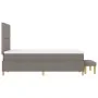 Cama con Somier de con Colchón y Banco Taupe 120x200 cm Tela | Foro24.es | Tu tienda online para hogar, jardín y más Foro24.es