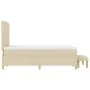 Cama Box Spring con colchón y banco Crema 120x200 cm Tela de , Camas y somieres - Ref: Foro24-3344294, Precio: 464,28 €, Desc...