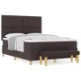 Cama box spring con colchón y banco marrón oscuro 140x190 cm de tela | Foro24.es | Tu tienda online para hogar, jardín y más Foro24.es