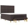 Cama box spring con colchón y banco marrón oscuro 140x190 cm de tela | Foro24.es | Tu tienda online para hogar, jardín y más Foro24.es