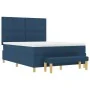 Cama Box Spring con colchón y banco Azul 140x190 cm Tela | Foro24.es | Tu tienda online para hogar, jardín y más Foro24.es