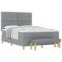 Cama con Base y Colchón y Banco Gris Claro 140x200 cm Tela by , Beds and slatted bases - Ref: Foro24-3344303, Price: 544,89 €...