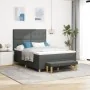 Cama con somier con colchón y banco gris oscuro 140x200 cm tela | Foro24.es | Tu tienda online para hogar, jardín y más Foro24.es