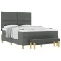 Cama con somier con colchón y banco gris oscuro 140x200 cm tela | Foro24.es | Tu tienda online para hogar, jardín y más Foro24.es