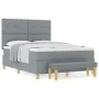 Cama con Base y Colchón y Banco Gris Claro 140x200 cm Tela by , Beds and slatted bases - Ref: Foro24-3344303, Price: 544,89 €...